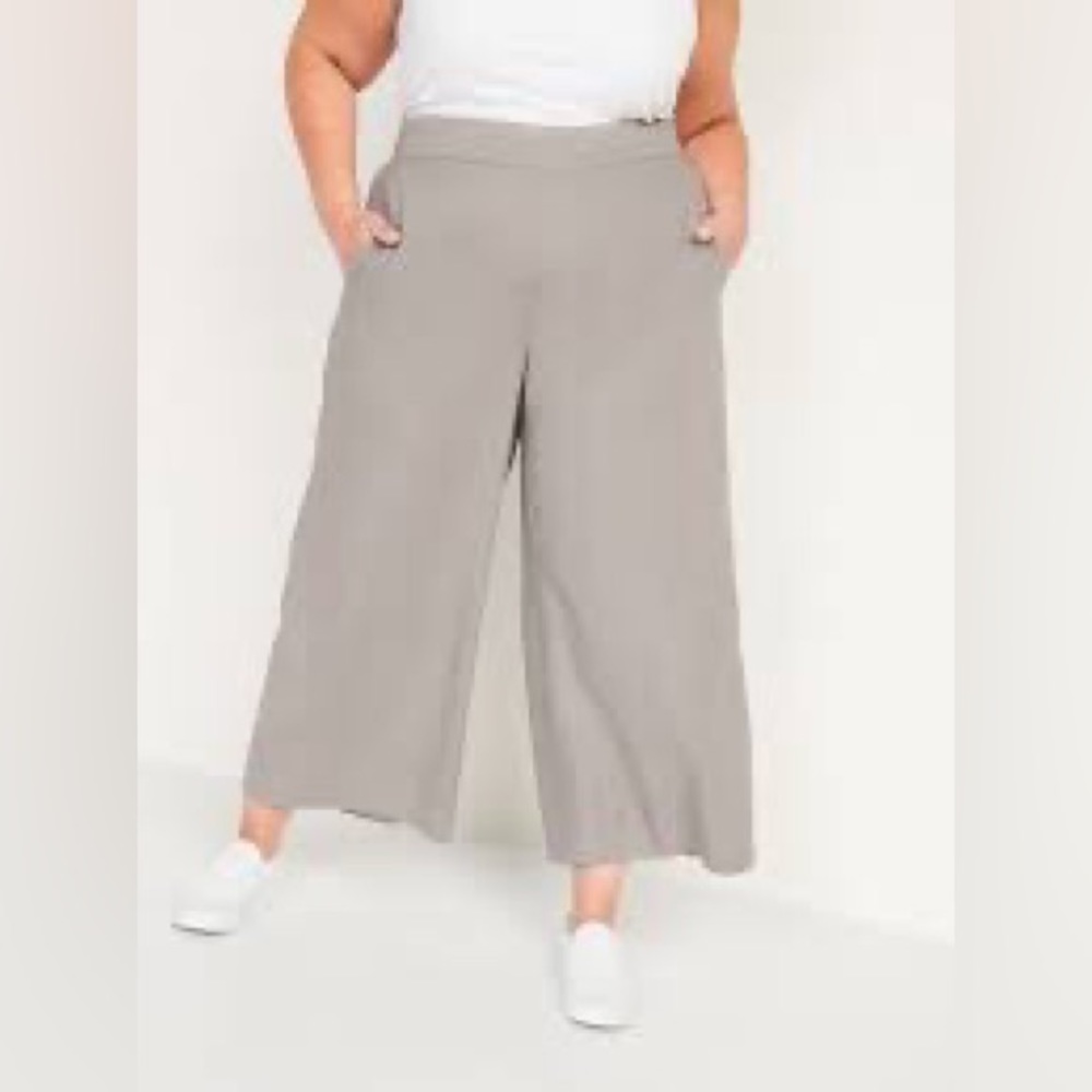 Old Navy High-Waisted Linen-Blend Culotte Pants